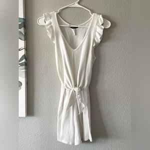 Caution to the Wind white romper, size M